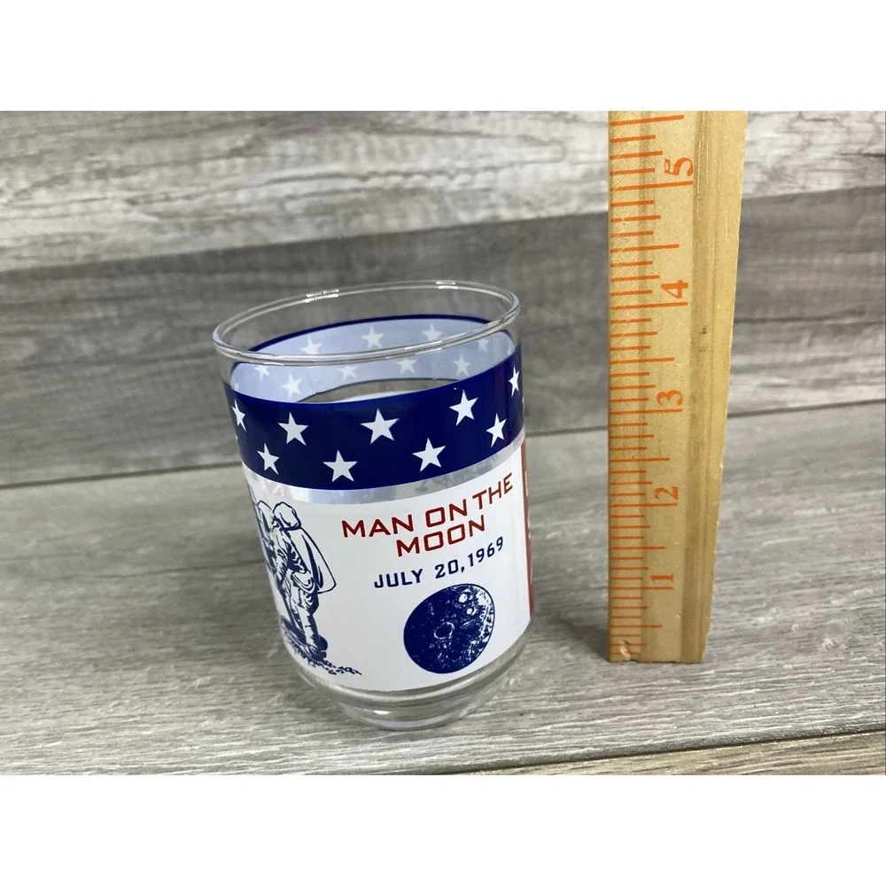 Vintage NASA Glass Apollo 11 Man On The Moon July 20 1969 USA Cup Neil Armstrong